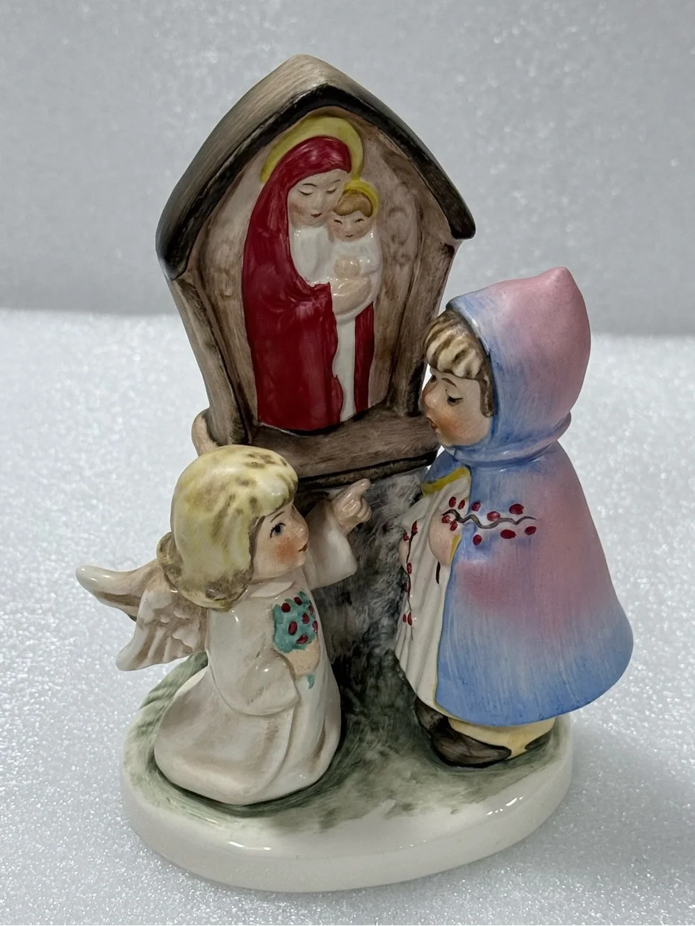 Vintage Goebel Child and Angel Praying at Mary's Shrine | Figurine #44 055-13